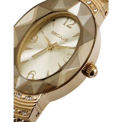 Relógio Seculus Feminino Ref: 44275lpsvda1 Aço Bracelete Oval