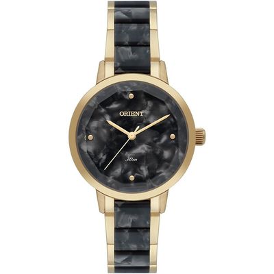 Relógio Orient Feminino Ref: Ftss0141 P1kp Marmorizado Dourado