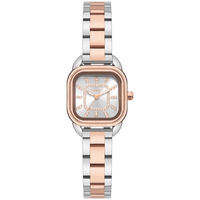 Relógio Euro Feminino Ref: Eu2036yvf/4k Casual Retangular Bicolor