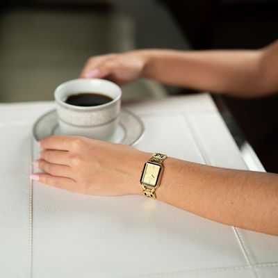 Relógio Seculus Feminino Ref: 23736lpsvdb1 Retangular Bracelete Dourado