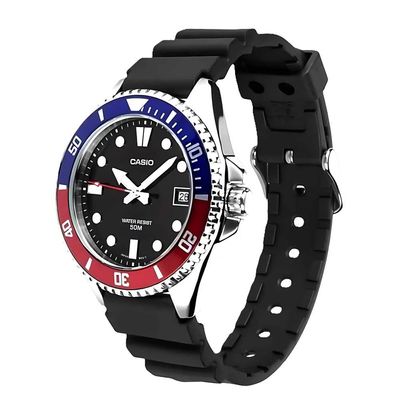 Relógio Casio Masculino Ref: Mdv-10-1a2vdf Duro Prateado Menor