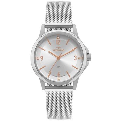 Relógio Technos Feminino Ref:2035mvd/1k Elegance Prateado