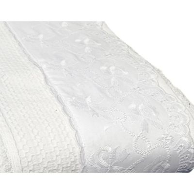 Toalha de Banho Melody com Renda Naira Bouton Branco
