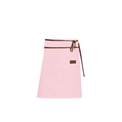 Avental de Cintura Rosa Meio Corpo Couro Chef Confeiteiro 1un