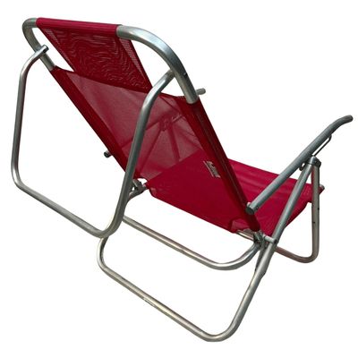 Cadeira De Praia Conforto Oversize Reclinavel 140kg Ronchetti Rosa