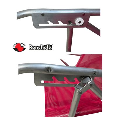 Cadeira De Praia Conforto Oversize Reclinavel 140kg Ronchetti Rosa