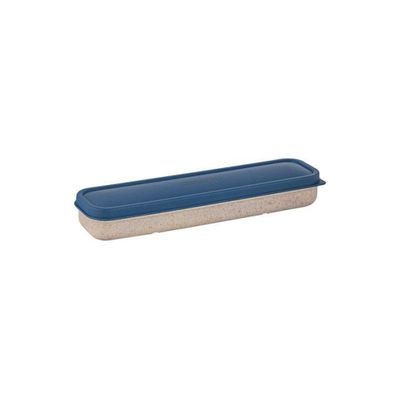 Conjunto Talher Aço Inox Com Estojo e Tampa Azul Tramontina