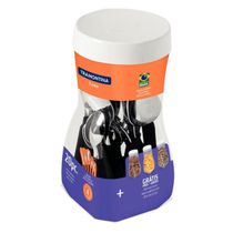 Faqueiro Inox 20 Peças Leme Preto Tramontina
