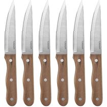 CONJUNTO CUISINART 6 FACAS EM AÇO INOXIDÁVEL CABO MADEIRA NOGUEIRA GB-C55WS6STK