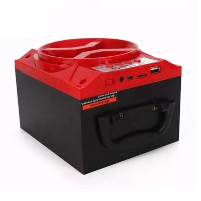 Caixa de Som Portátil Bluetooth Mp3 USB Radio Fm Auxiliar 8W Aero Vermelha