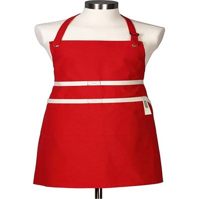 KIT AVENTAL PARA CHEF E LUVA ALGODÃO PARA FORNO LE CREUSET VERMELHO