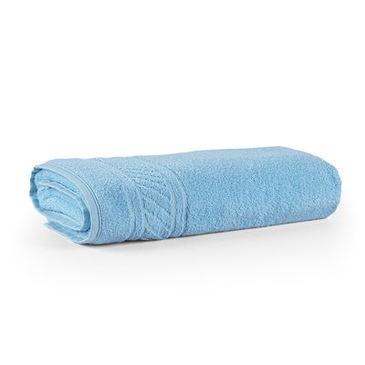 Toalha de Banho Yara 1,50m x 75cm 01 Peça 100% Algodão 530g/m² - Azul Cristal