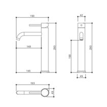 TORNEIRA DROP BICA ALTA PARA LAVATORIO EM AÇO INOX DOURADO ESCOVADO DP6102