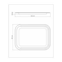 Bandeja Retangular Tramontina Ciclo em Aço Inox 42x30 cm