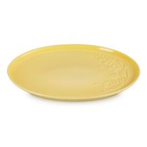 BANDEJA DE SERVIR LE CREUSET JARDIN OVAL 36CM EM CERAMICA COM RELEVO CAMOMILLE 80044360070003