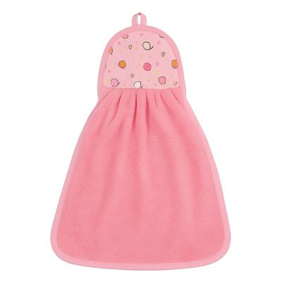 TOALHA BATE MÃO COM ALÇA 25 CM X 38 CM  rosa