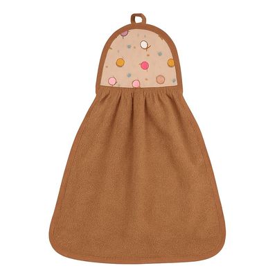 TOALHA BATE MÃO COM ALÇA 25 CM X 38 CM  marrom