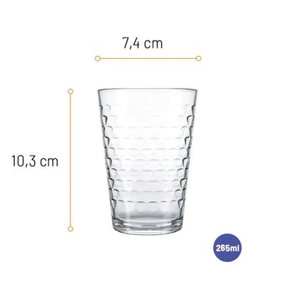 Jogo de Copos Multiuso Batuque 265ml 6 Unidades - Nadir 2019