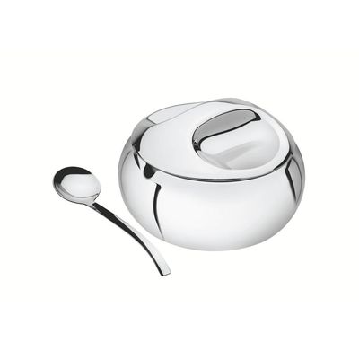 Açucareiro Aço Inox Com Tampa E Colher Tramontina