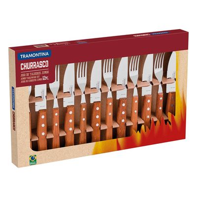 Jogo De Talheres Tramontina Churrasco Jumbo 12 Peças