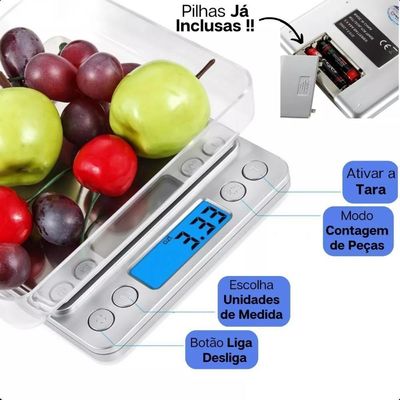 Mini Balança Digital De Alta Precisão 0,01g a 2kg Profissional
