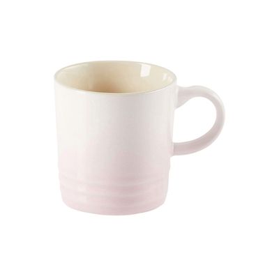KIT LE CREUSET 2 CANECAS 350ML E POTE DE BISCOITO EM CERÂMICA SHELL PINK