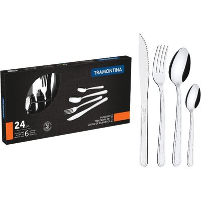 Conjunto de Talher 24 Peças Inox Buzios Tramontina Original
