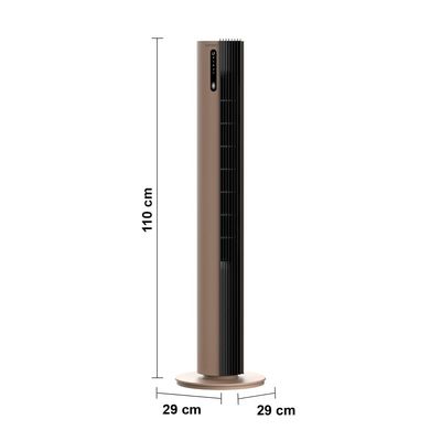 Ventilador de Torre 110cm Spirit Esterilizador com 12 velocidades, Controle Remoto e Timer de até 12 horas, Marrom – Bivolt