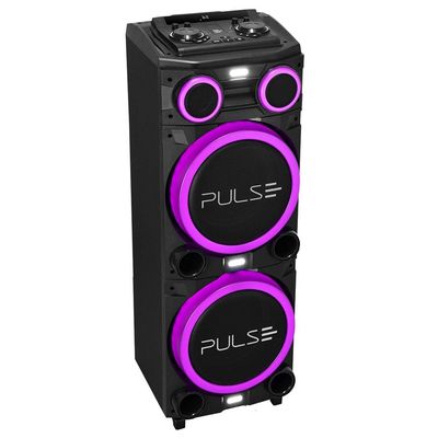 Caixa de Som Torre Multilaser Pulse Double SP156 Bluetooth 2700W RMS Luz LED Bivolt