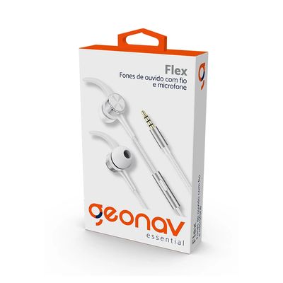 Fone de Ouvido Essential Geonav com Microfone com 1,2m Prata UNICA