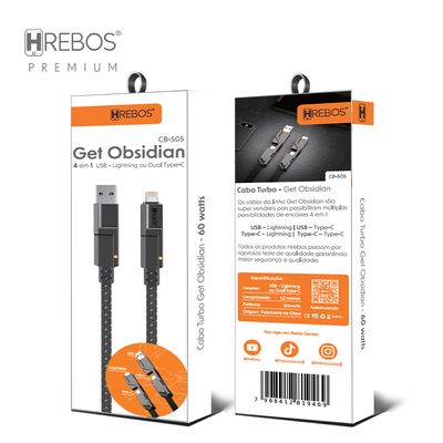 Hrebos Premium | Cabo 4 EM 1 Get Obsidian turbo 60 Watts