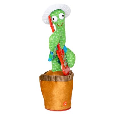 Cacto Dançante Musical – Brinquedo Divertido que Dança, Canta e Repete Frases USB Modelo:Guitarra