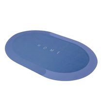 Tapete Superabsorvente de Secagem Rapida Antiderrapante Redondo Cor:Azul