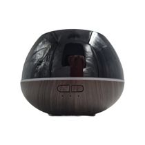 Difusor de Aromas LED com Base de Madeira | Umidificador Aromatizador para Casa, Escritório e Relaxamento -:Marrom