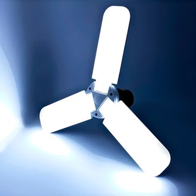 Lâmpada LED 3 Pétalas Ajustável Branca Abajur Casa - Iluminação Ajustável e Brilho Intenso 5000lm