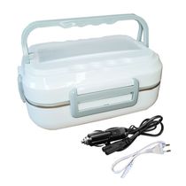 Marmita Elétrica Inox Portátil – 3 Compartimentos, Aquecimento Rápido e Fonte para Carro e Tomada Bivolt