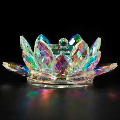 Pote de Vidro em Formato Flor de Lótus – Sofisticação para Decorar e Servir.Ideal para servir Petiscos, Sobremesa
