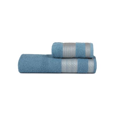 Toalha De Rosto Siena De Algodão Atlantica Azul UN / Azul