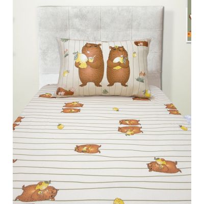 Jogo De Cama Solteiro Joy Doce Vida Bege UN / Bege