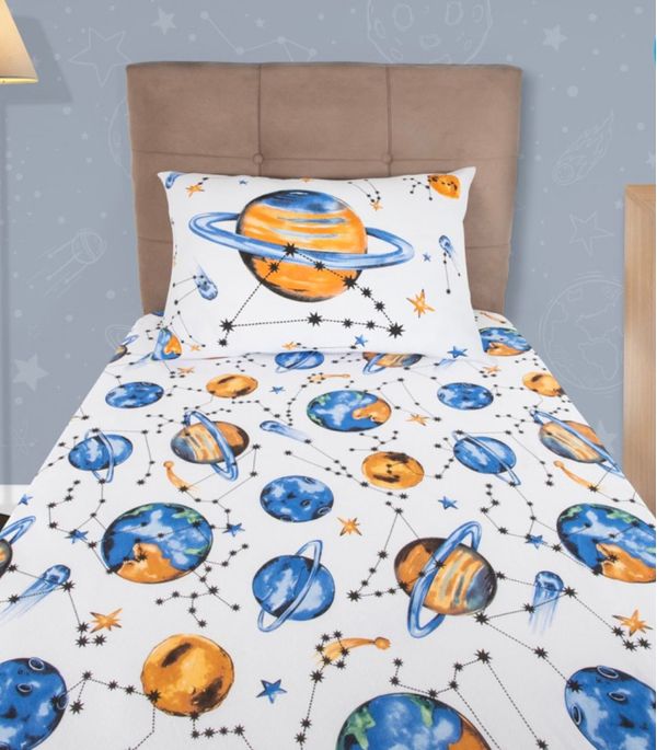 Jogo De Cama Solteiro Joy Doce Vida Branco UN / Branco