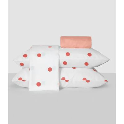 Jogo De Cama Queen Poá 150 Fios Lar E Lazer Branco UN / Branco