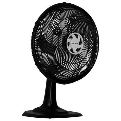 Ventilador de Mesa Turbo 40 cm 80 W 6 Pás 3 Velocidades Ventisol Preto / 110V