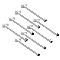 8 Suportes Refletor Fachada Banner Braço 100 Cm 08 Cjt - Branco