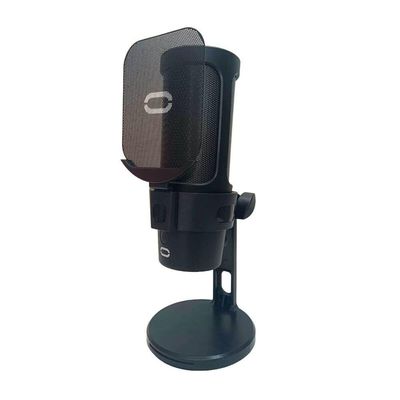 Microfone Gamer Condensador Rgb Alta Sensibilidade Preto