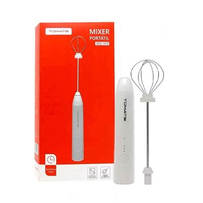 Mini Batedor Misturador Portátil De Capuccino Branco