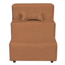 Escadinha Pet 3 Degraus Cachorro E Gato Veludo Terracota