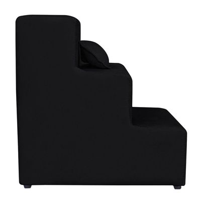 Escadinha Pet 3 Degraus Cachorro E Gato Veludo Preto