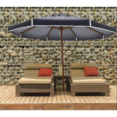 Ombrellone Madeira Cobertura Pvc 2,40 Metros Preto Bel Lazer