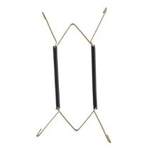 Suporte Gancho Mola Dourada Prato Decorativo Parede Pendurar Sobremesa 12 A 16cm
