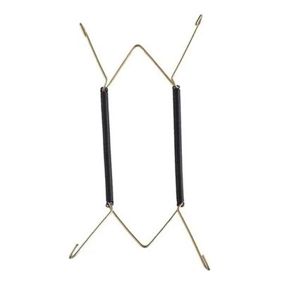 Suporte Gancho Mola Dourada Prato Decorativo Parede Pendurar Sobremesa 12 A 16cm
